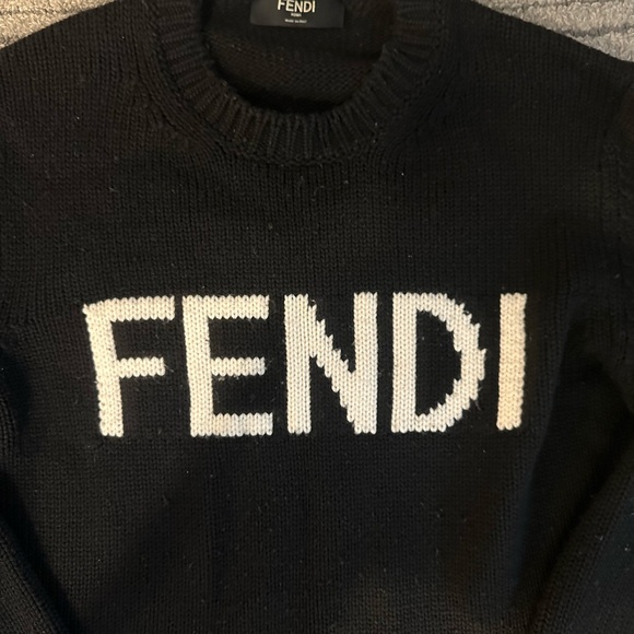 Fendi Black Crewneck Sweater for Men - Picture 4 of 12